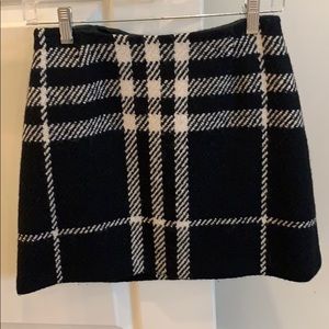 Burberry wool plaid mini skirt